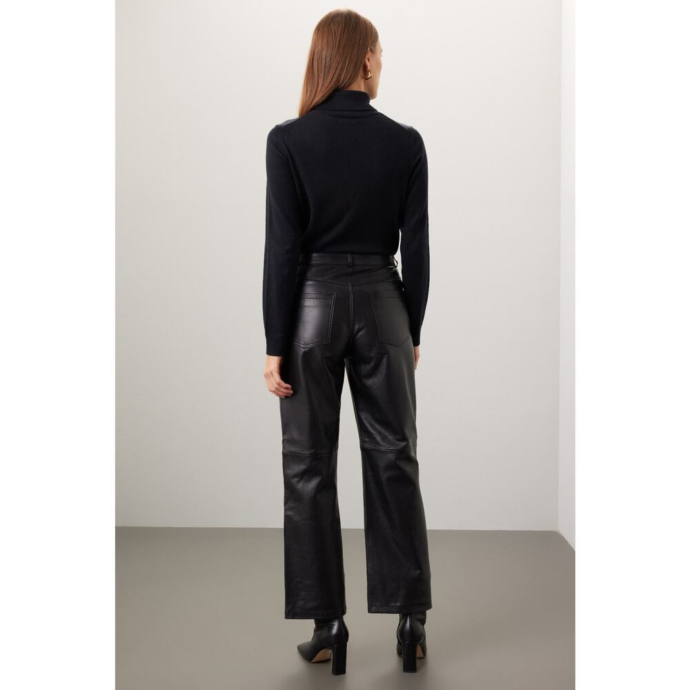 Veda Womens Leather Pants Black Size 8 - Picture 3 of 12